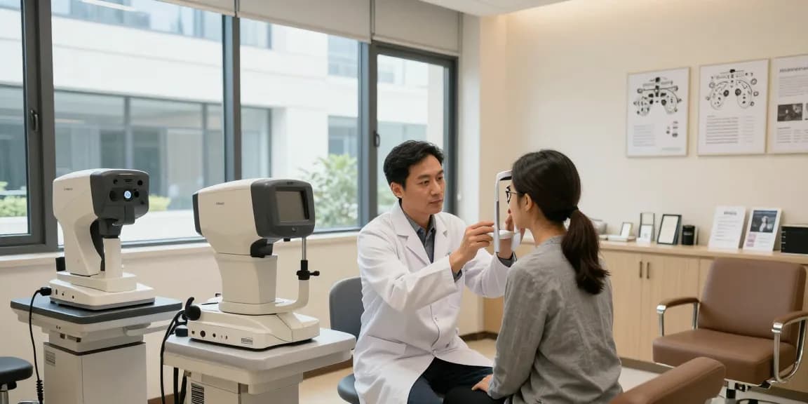 Consultation at SNU Eye Clinic with expert discussing vision correction options for snuseoul patients.