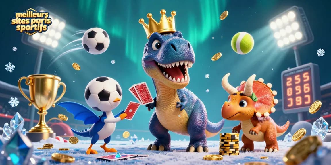 Maîtrisez les meilleurs sites de paris sportifs avec un T-Rex, un ptérodactyle et un tricératops dynamiques!