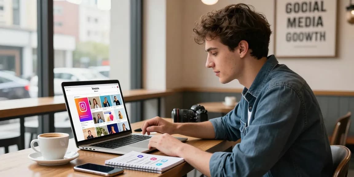 Boost your Instagram with active followers through strategic engagement in a vibrant café
