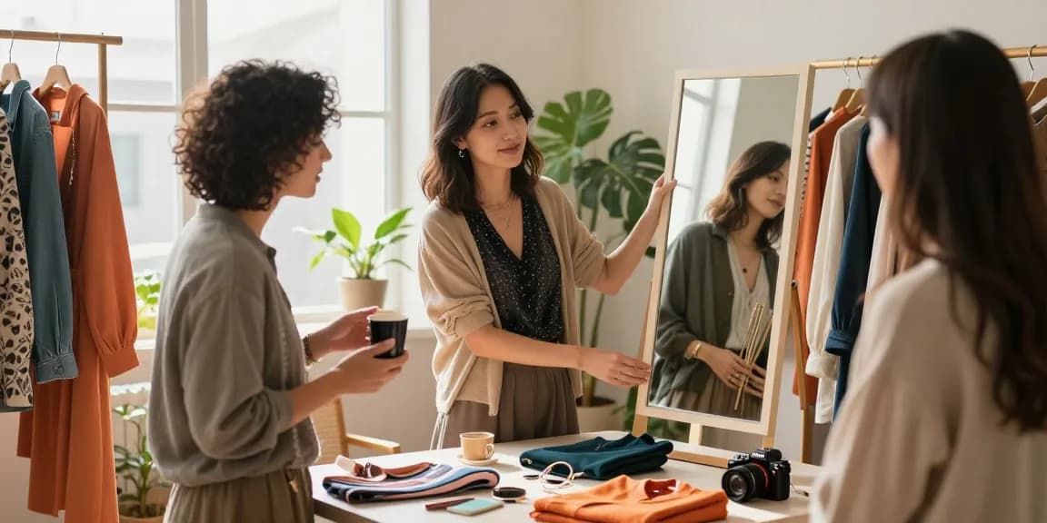 Consulenza di personal shopping con un esperto che aiuta un cliente a trovare il proprio stile unico.