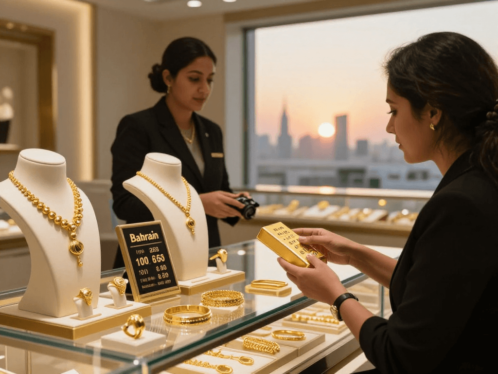 Mantra 88 gold prices displayed alongside elegant jewelry pieces in a luxurious store.