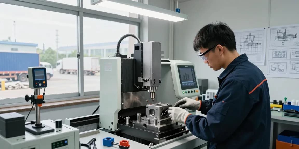 custom mold services in a modern manufacturing workshop with skilled technician and advanced machines