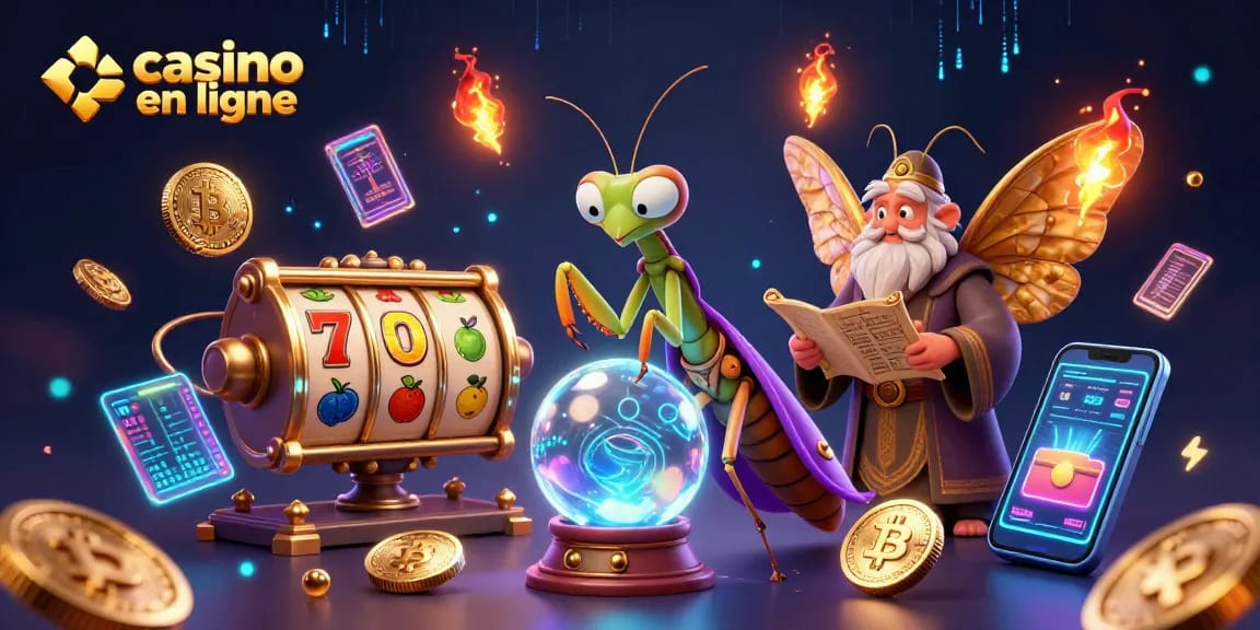 Plongez dans l'univers du casino en ligne avec des personnages mystiques et des éléments de jeux captivants.