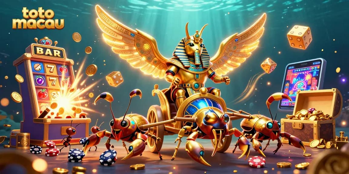 Menangkan jackpot di toto macau dengan ilustrasi kasino yang meriah dan penuh warna.