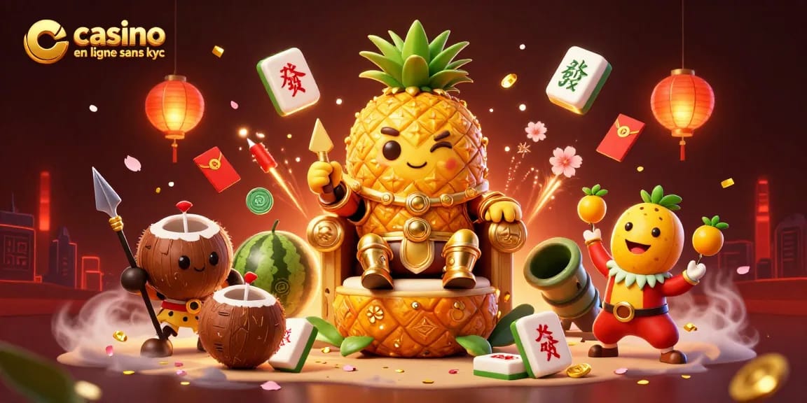 Analysez le casino en ligne sans kyc en profitant d'une scène animée de jeux et personnages colorés.