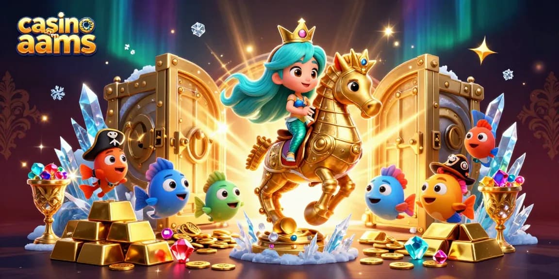Interagisci con i casino non aams attraverso un'illustrazione 3D vivace che mostra una principessa sirena e un gioco ricco di avventure.