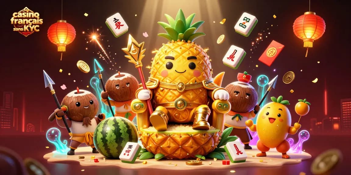 Découvrez le casino français sans KYC avec un roi ananas inclusif et ses éléments de jeu florissants.