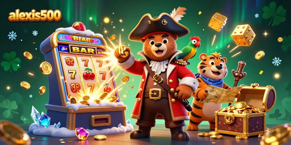 Engage with alexis500's vibrant slot gaming experience featuring pirate themes and jackpot excitement.