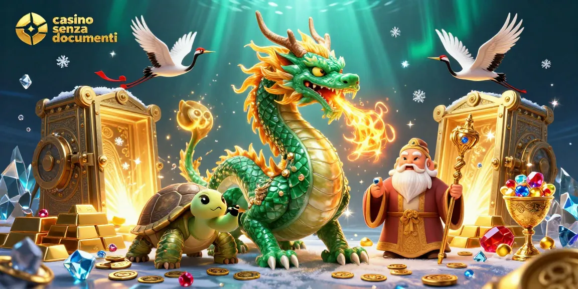 Vivete azioni emozionanti nei casino senza documenti con un drago di giada e simboli fortunati