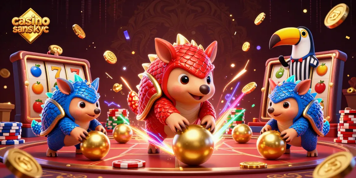 Rejoignez le plaisir avec un casino sans KYC en jouant aux machines à sous dans une scène dynamique.