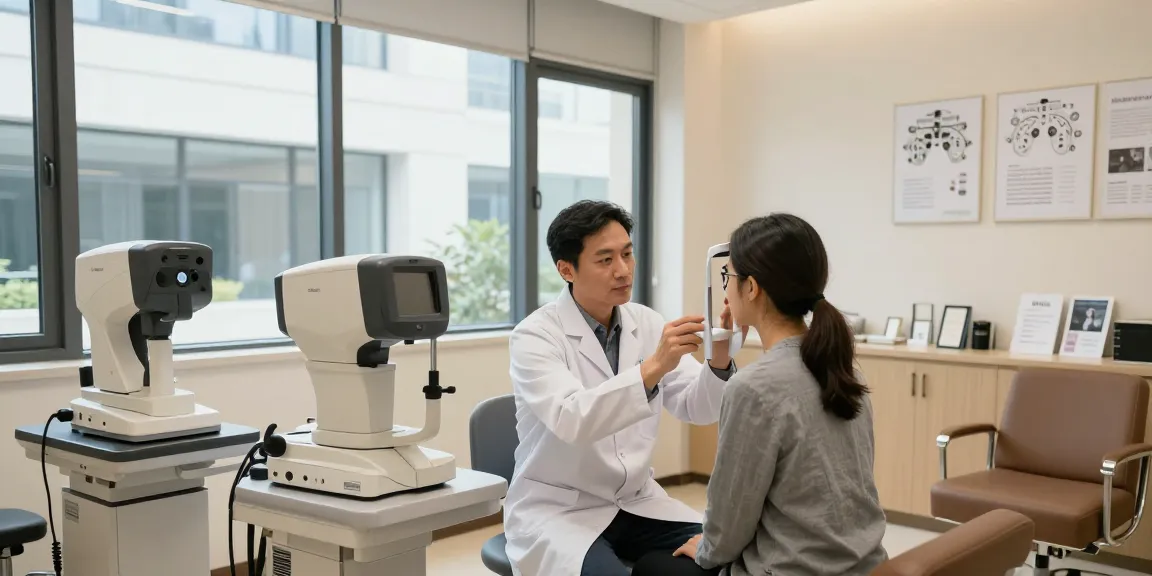 Consultation at SNU Eye Clinic with expert discussing vision correction options for snuseoul patients.