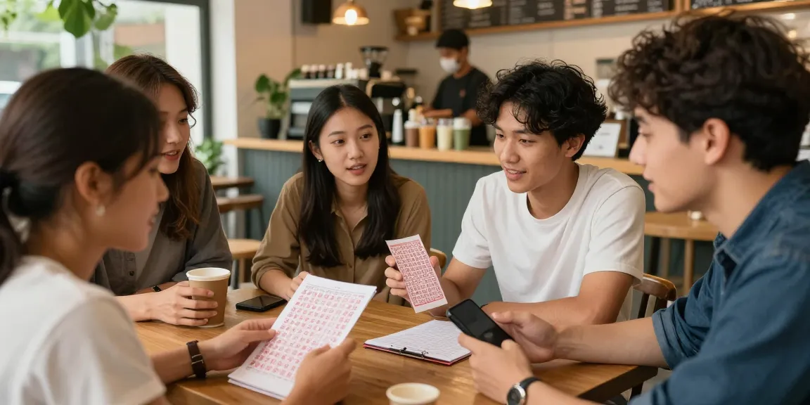 Diskusi ceria tentang nomor rejeki di kafe penuh semangat dengan teman-teman.