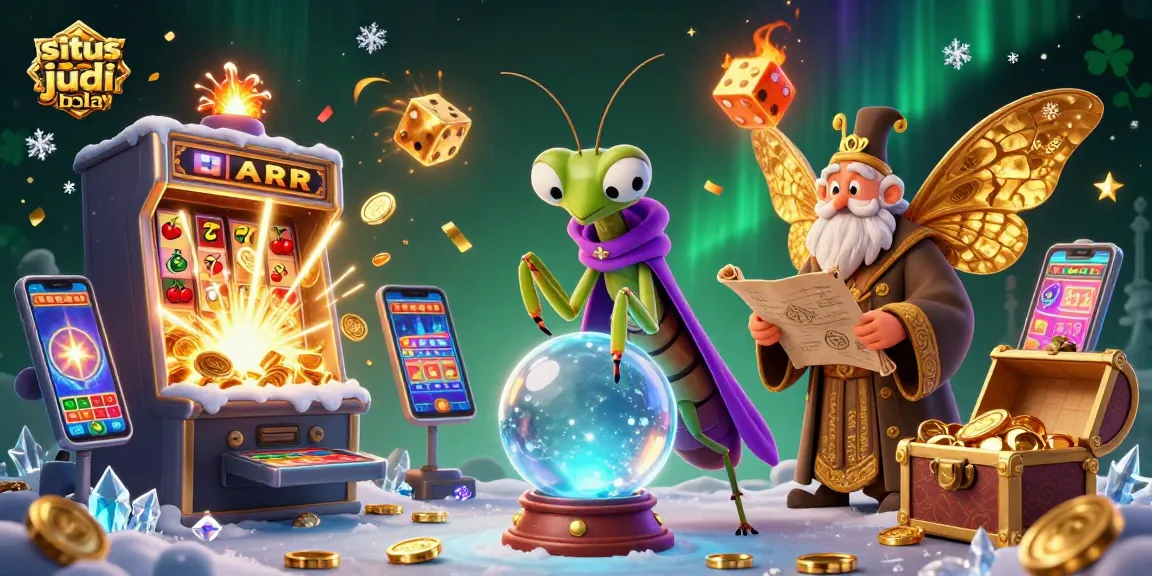 Situs judi bola brings lucky moments to players with 3D fortune teller and vibrant casino elements.