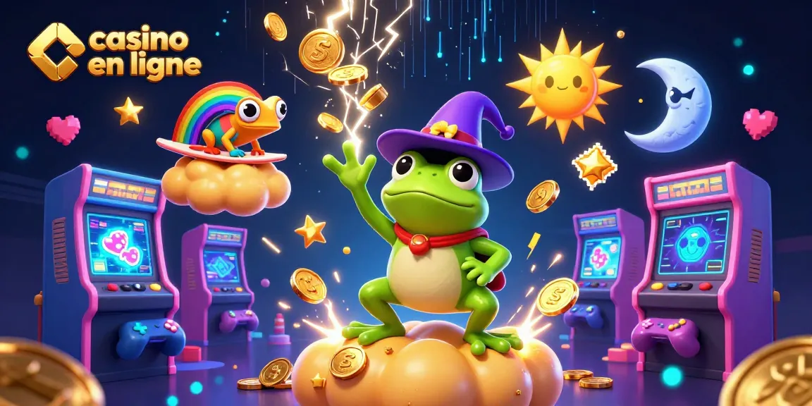 Jouez à des jeux de casino en ligne avec des personnages animés et une pluie de pièces d'or.