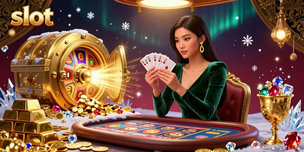 Spin to win big with captivating slot games in a dazzling casino setting.