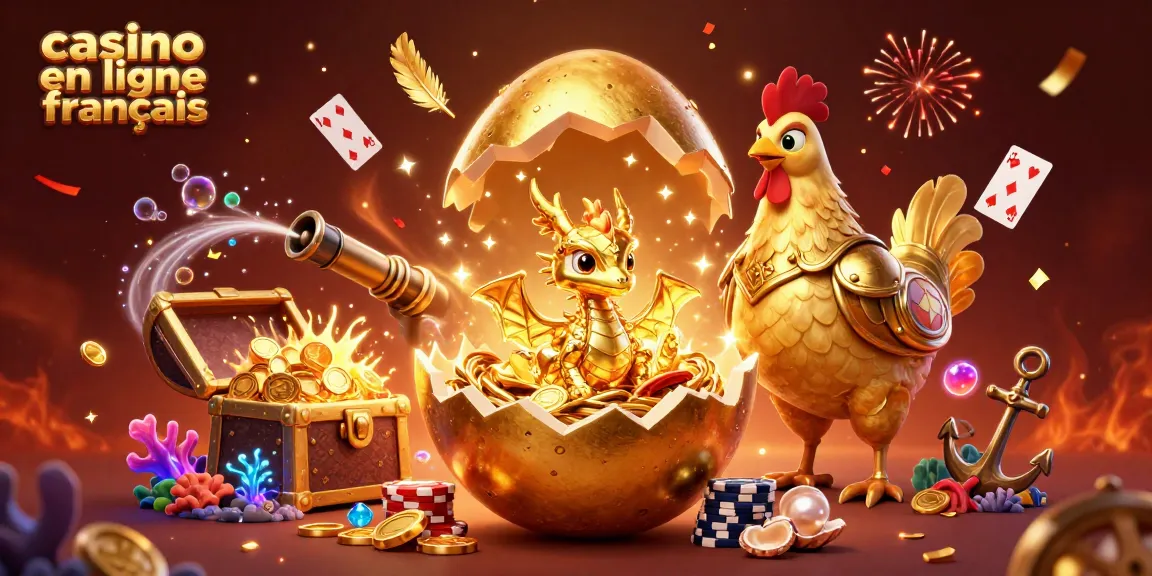 Jouez à des jeux palpitants dans un casino en ligne français avec un dragon doré.