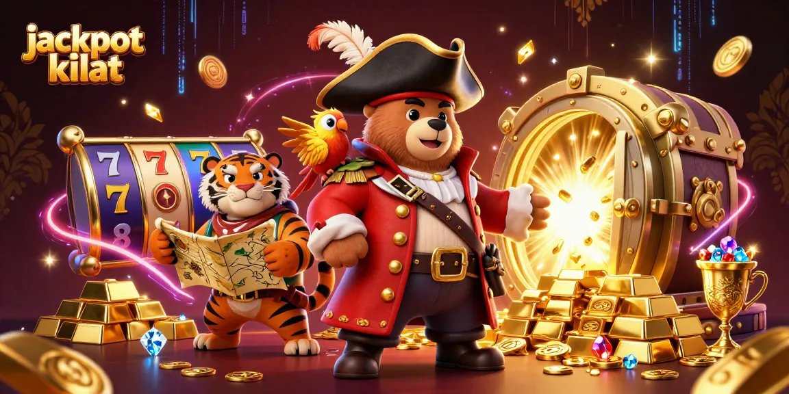 Win big with jackpot kilat as 3D characters reveal treasures and slot reels!