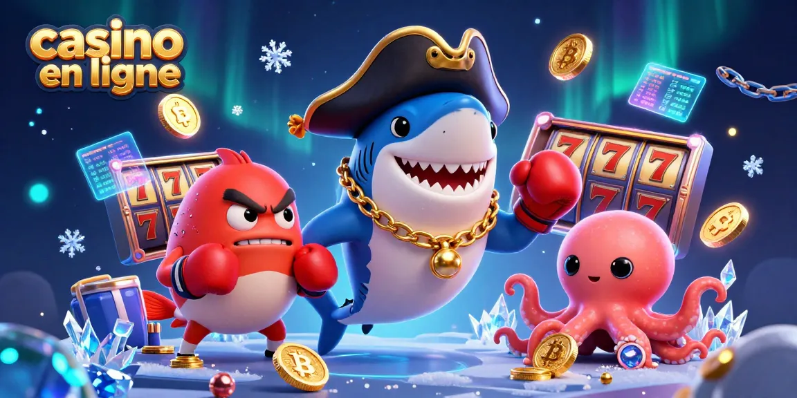 Découvrez l'excitation du casino en ligne avec notre illustration de jeu vibrante sur le thème des pirates, mettant en scène des personnages ludiques et des éléments riches de casino.