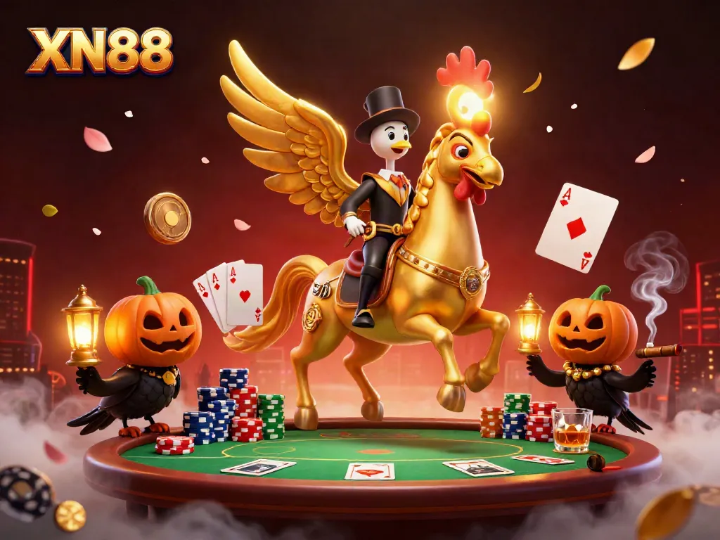 Experience the excitement of XN88 in this vibrant casino scene featuring dynamic game elements.