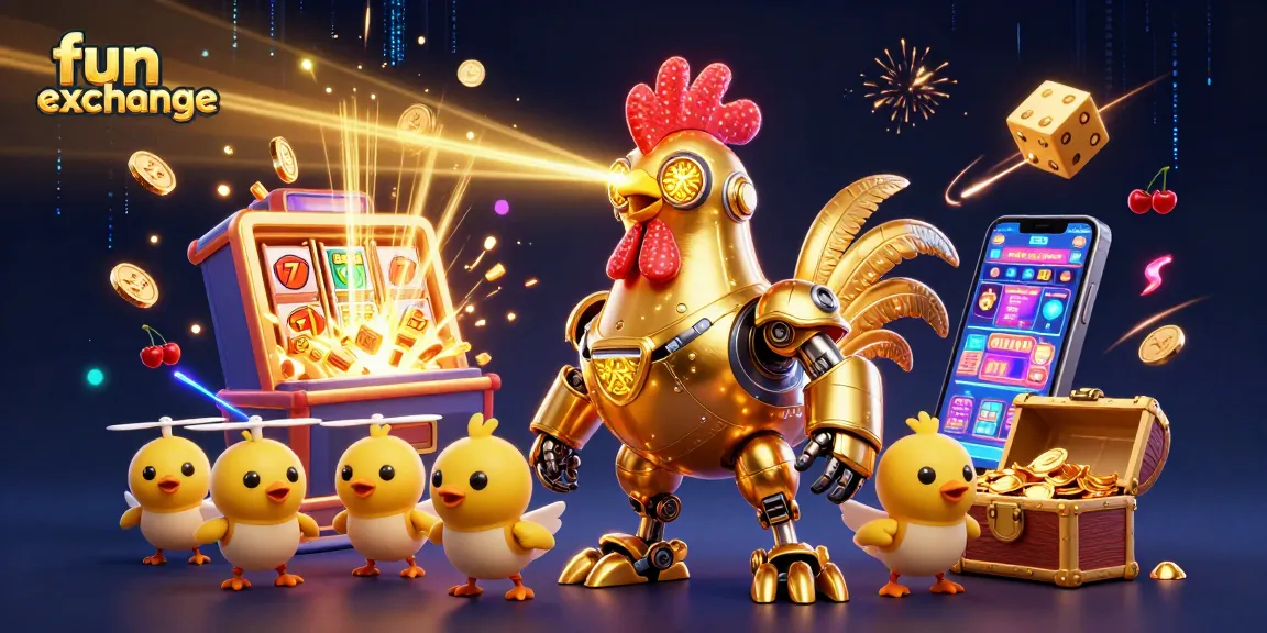 Experience fun exchange with dynamic slot action and a vibrant robot crew in an ultra-detailed casino scene.