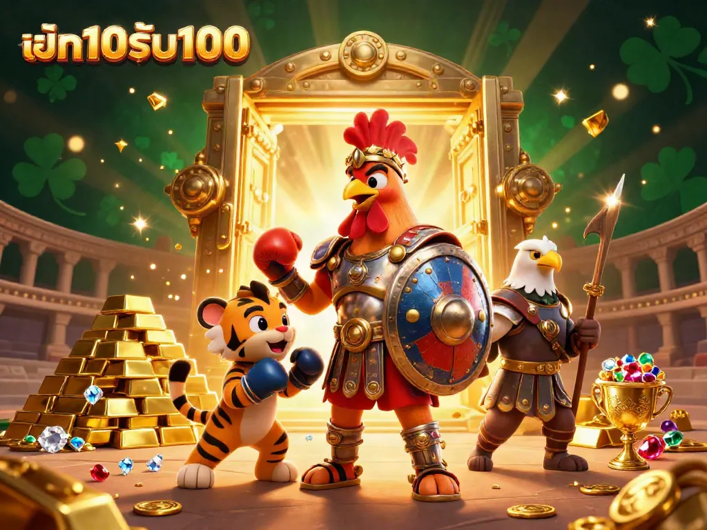 โปรโมชั่นฝาก10รับ100 สำหรับมือใหม่ ลุ้นโชคในเกมสล็อตแล้วถอนเงินจริงได้