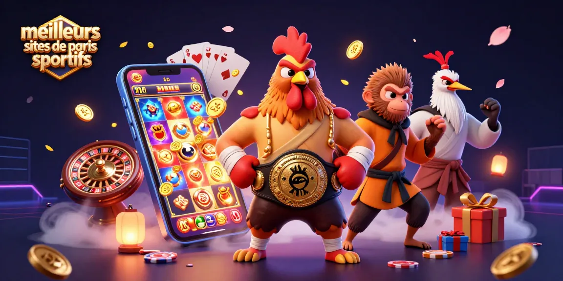 Pariez sur les meilleurs sites de paris sportifs avec un combat captivant entre un coq Muay Thai et un singe Shaolin.