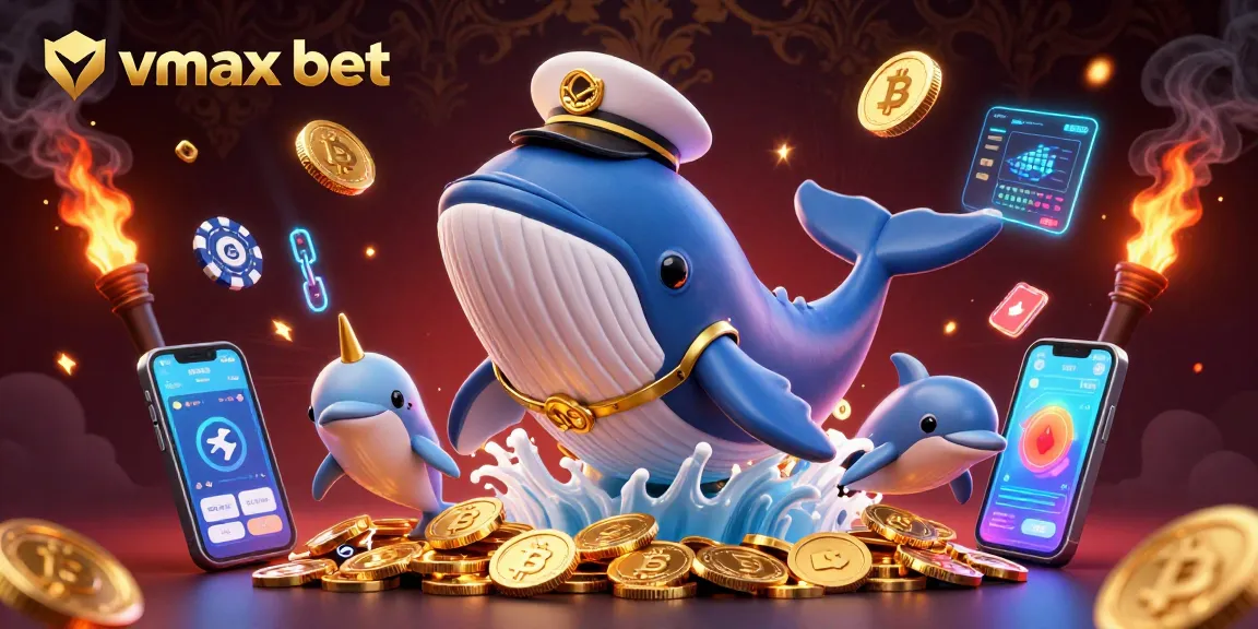 Play and win with vmax bet in an exciting casino atmosphere filled with 3D characters and crypto elements.