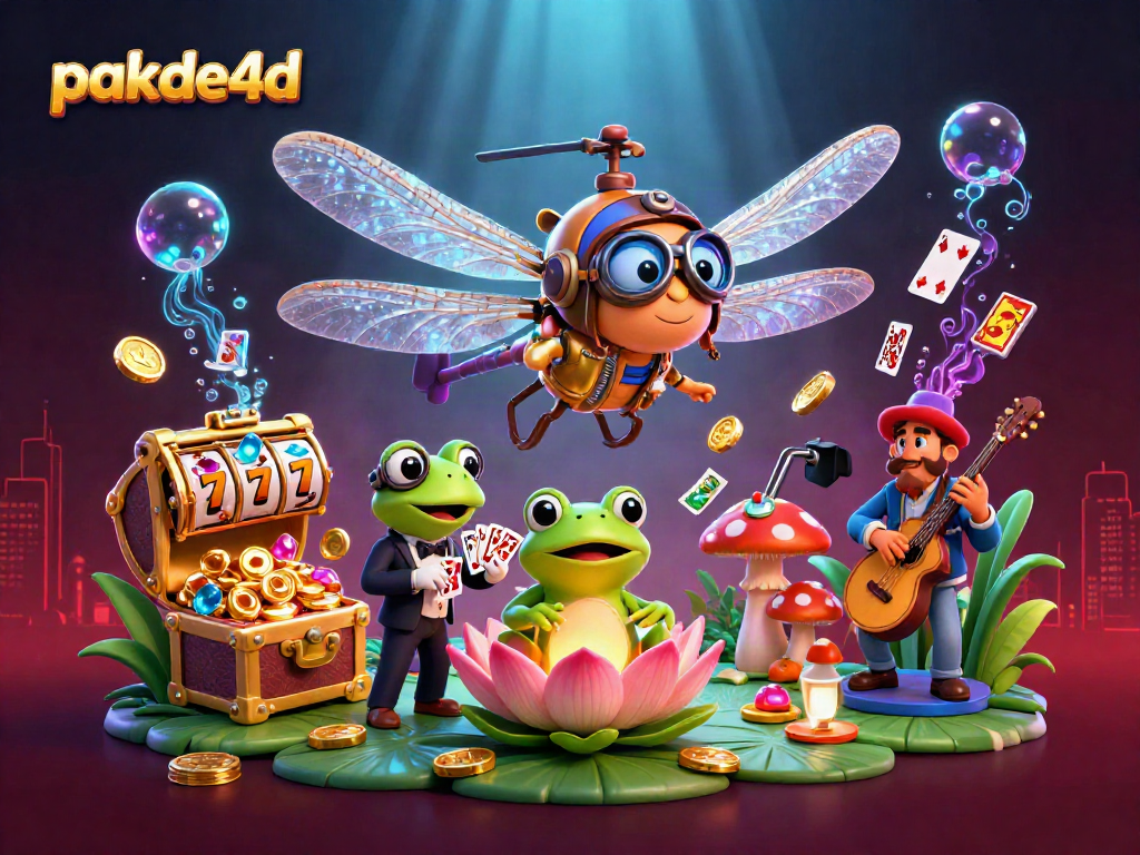 Experience excitement at pakde4d with a dynamic scene showcasing vibrant characters in a casino-themed underwater world.