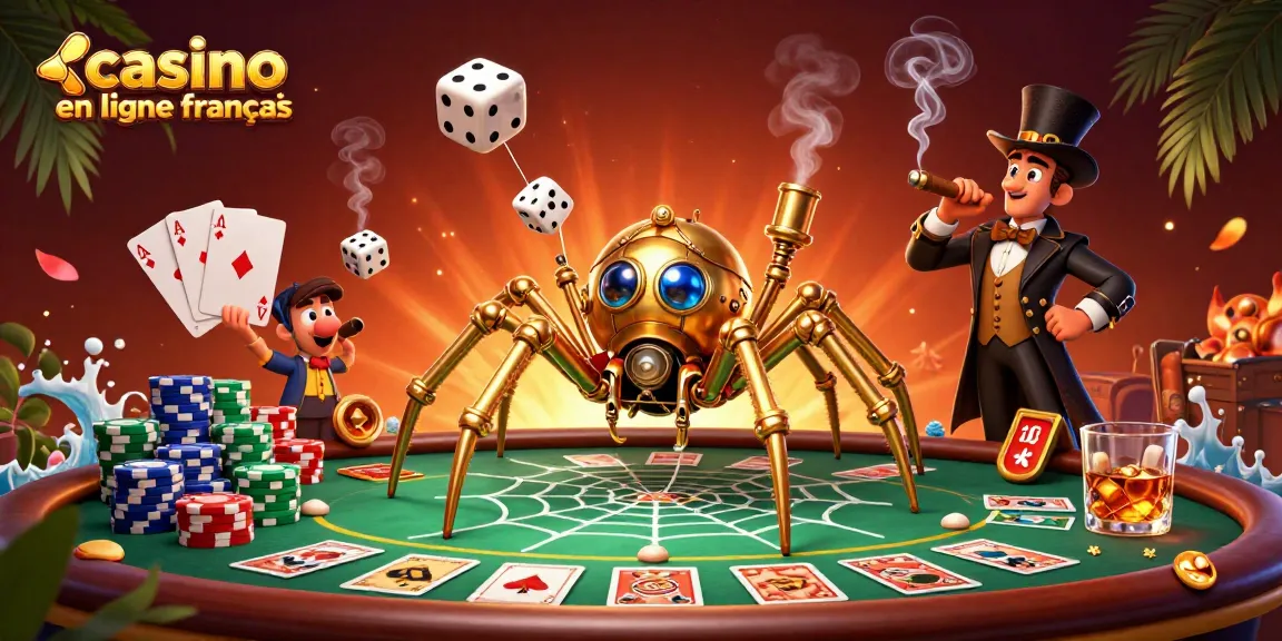 Explorez le monde du casino en ligne français avec cette illustration 3D captivante.
