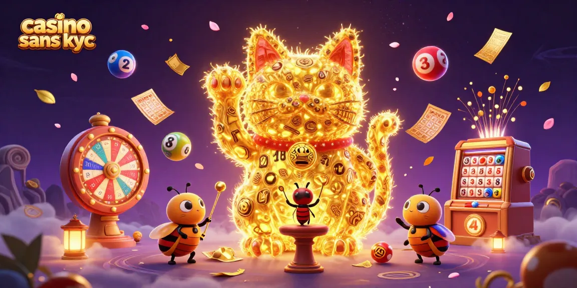 Jouez des jeux de casino sans KYC avec des moments animés et des symboles colorés.