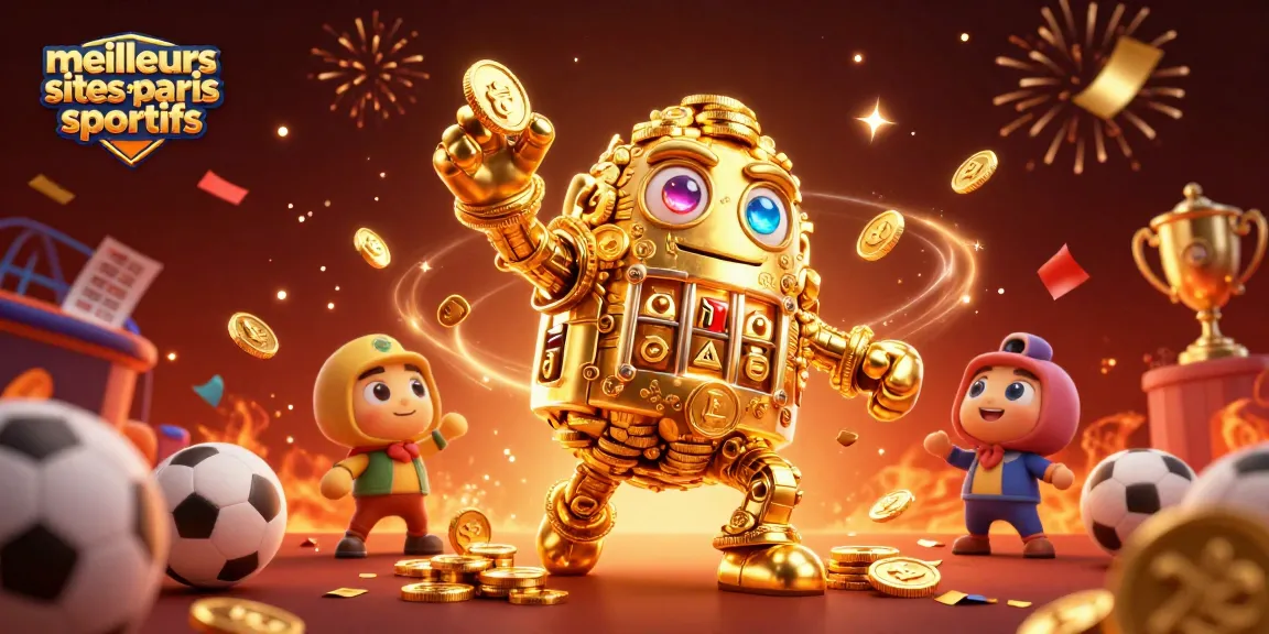 Pariez sur les meilleurs sites de paris sportifs avec ce golem en or animé entouré d'éléments de paris
