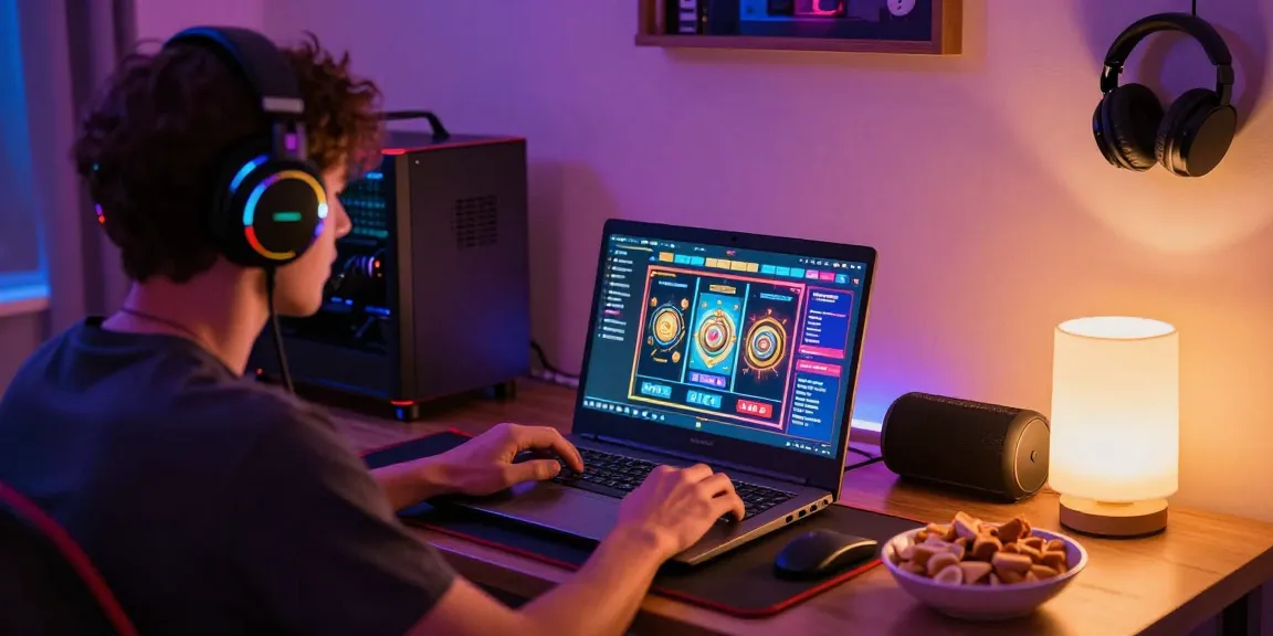 Enjoying haha178 gaming experience with music in a cozy room
