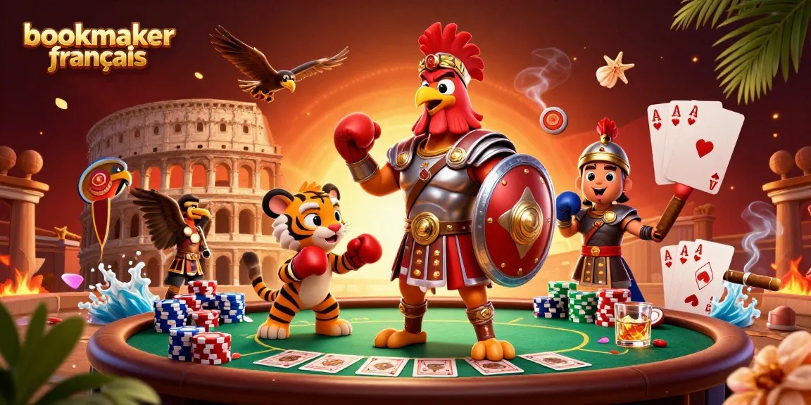 Pariez sur bookmakers français avec des éléments de poker et un décor captivant.