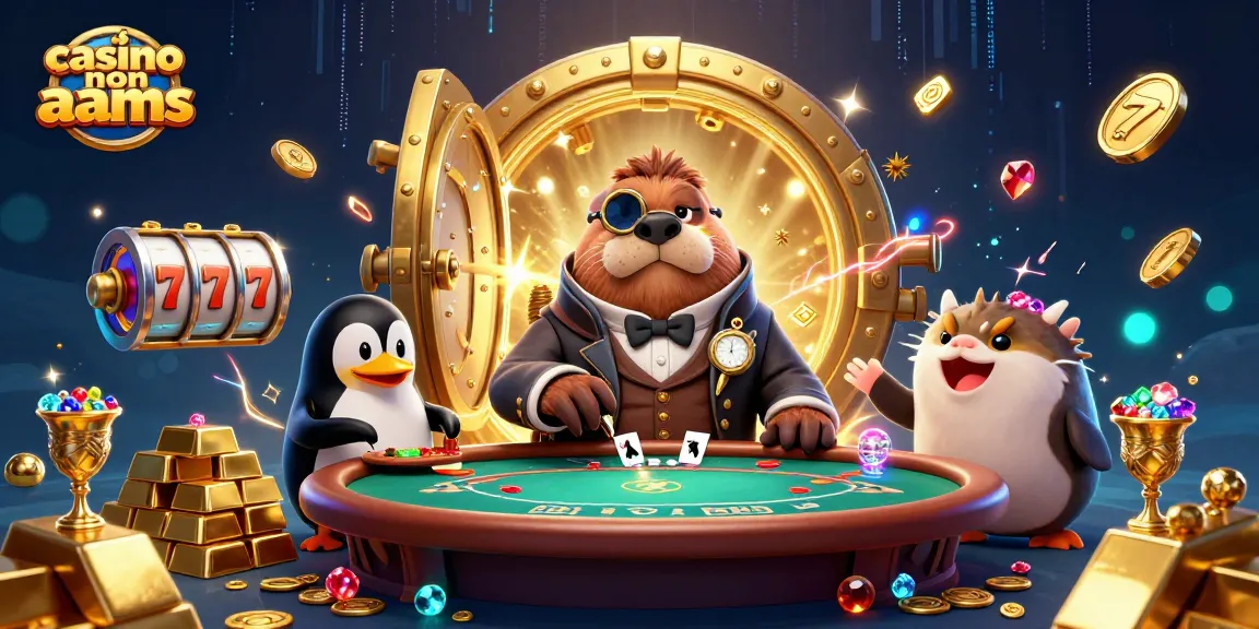 Vivi emozionanti esperienze di gioco nei casinò non aams con personaggi fantastici e tesori scintillanti in una scena vibrante.