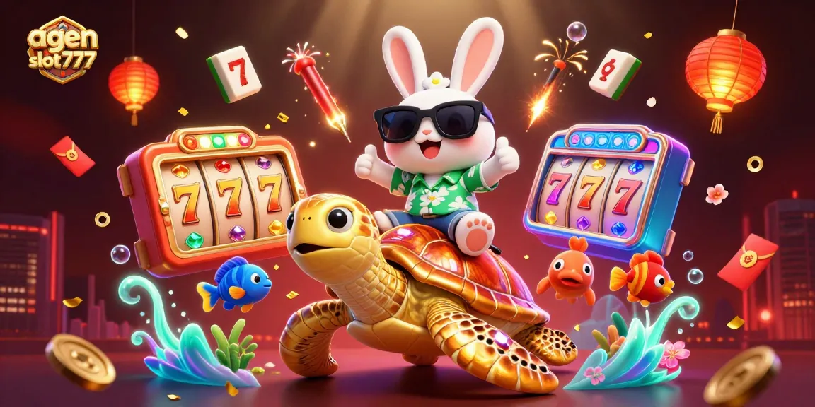 Engage with slot gaming excitement at agen slot777 with vibrant characters and dynamic gambling elements.