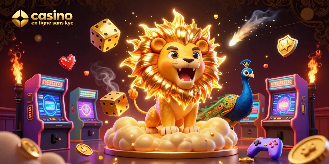 Jouez au casino en ligne sans KYC avec des éléments colorés et des personnages dynamiques qui animent le jeu.
