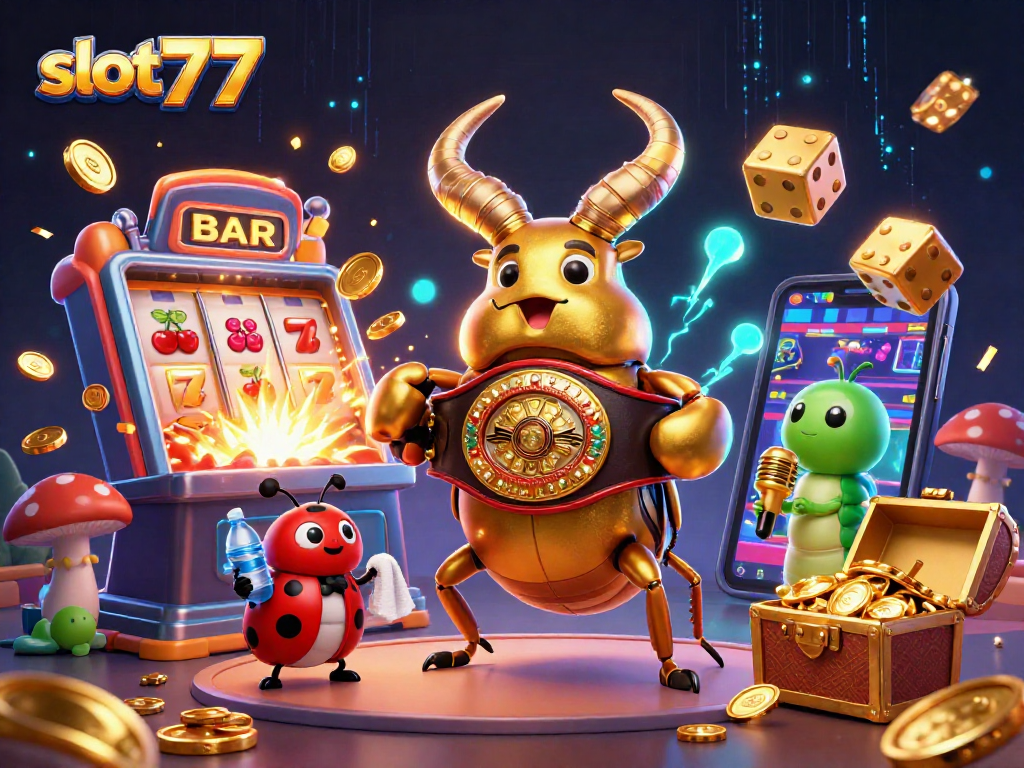 Experience thrilling gameplay with slot777 at its best featuring a vibrant 3D casino scene.