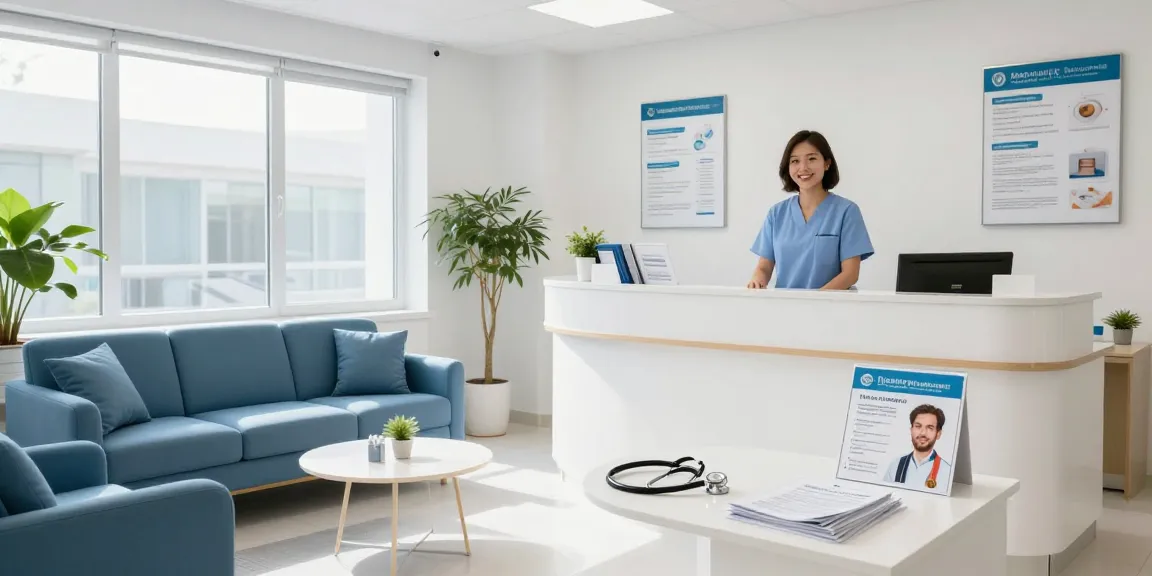 Hair transplant turkey - Trusted healthcare services at a modern clinic reception area.