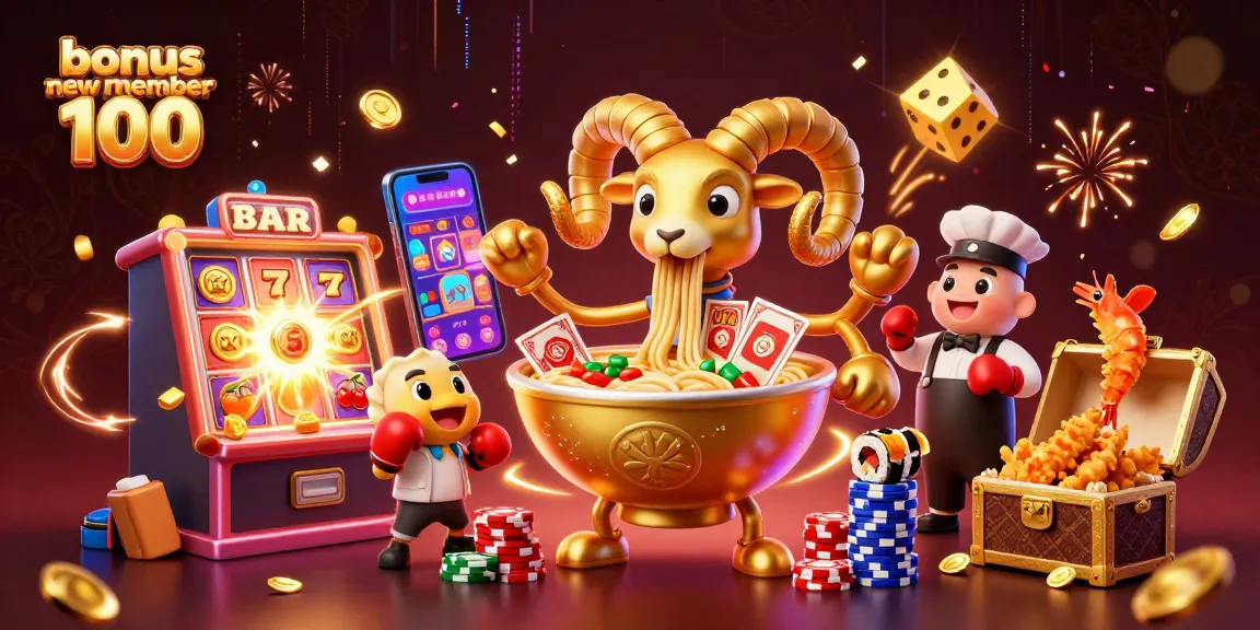 Win big with the fabulous bonus new member 100 at our lively 3D casino scene!