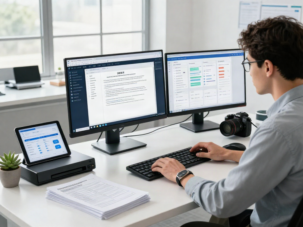Document fraud detection analysis in a modern workspace using software for document verification