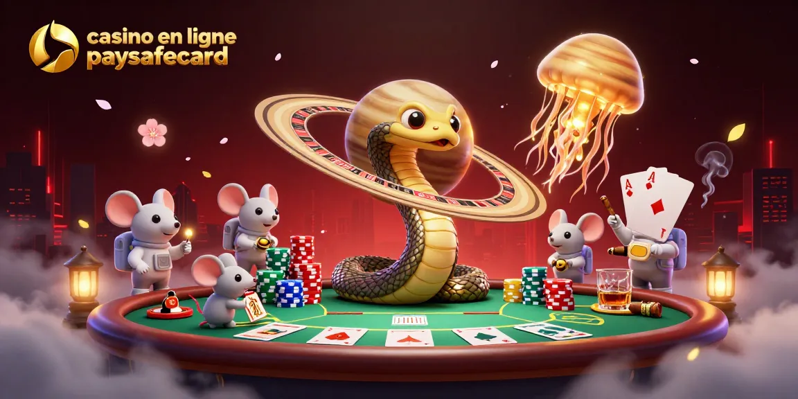 Les astronautes parient sur casino en ligne paysafecard avec un serpent de Saturne et une méduse dorée.