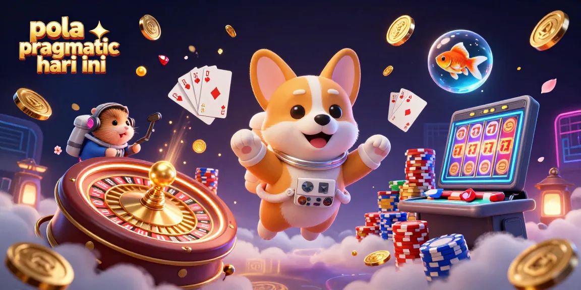 Experience the thrill of pola pragmatic hari ini with dynamic slot action and playful characters in a casino space.
