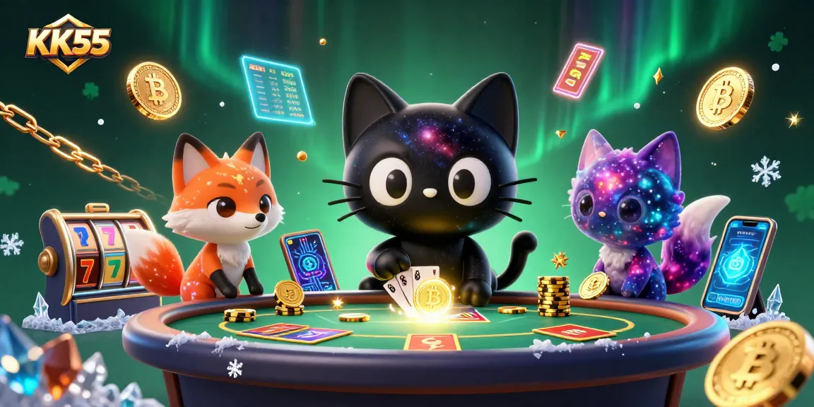 Engage with KK55, the leading casino platform, showcasing an immersive cosmic-style betting experience.