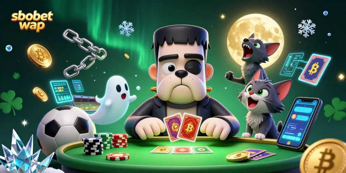 Place bets using sbobet wap for sports betting strategies with vibrant 3D characters and crypto elements.