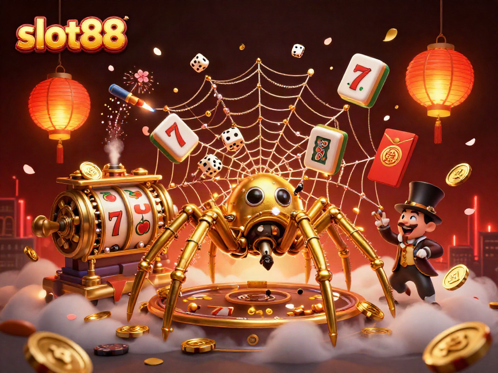 Spin to win with slot88's dynamic, immersive 3D casino scene featuring a steampunk setting.