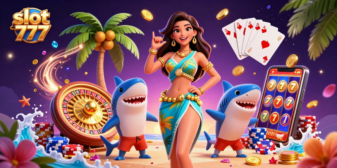 Play slot 777 for big wins with vibrant characters and festive casino symbols!