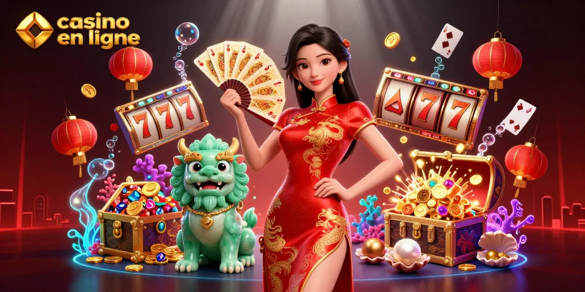 Jouez à des jeux passionnants au casino en ligne avec des visuels vibrants mettant en avant des machines à sous et des bonus en or