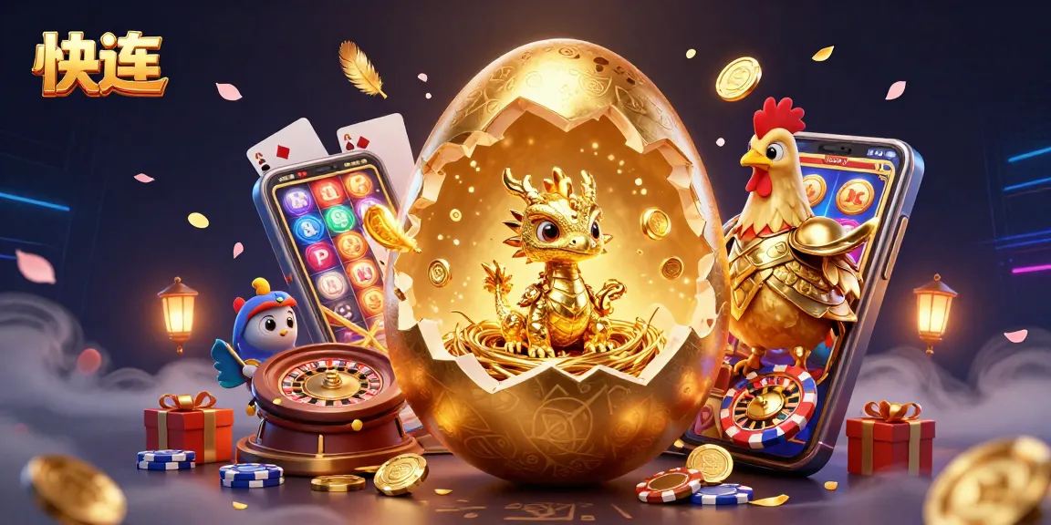 Engage with 快连 for exceptional gaming experiences, featuring a golden dragon amidst vibrant casino elements.