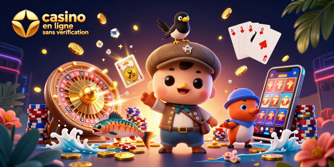 Jouer au casino en ligne sans vérification avec des personnages amusants sur une toile de fond dynamique.
