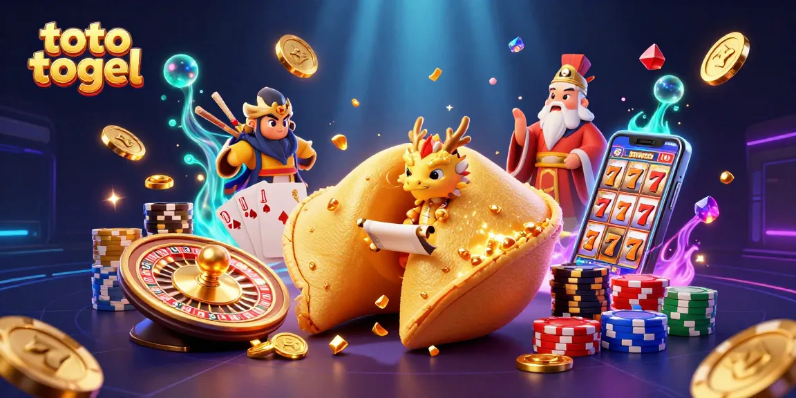 Engage with toto togel through an enchanting 3D casino scene featuring mythical characters and golden treasures.